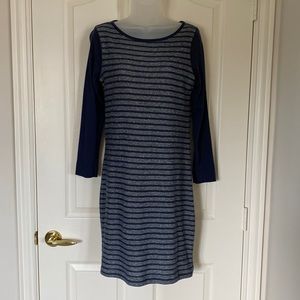 Talbots Small Petite Blue Striped Dress